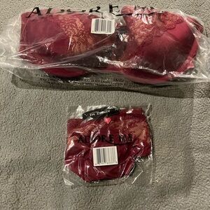 Sealed NIB Adore Me Maroon Set 32DDD